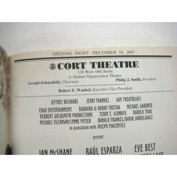 The Homecoming Playbill 2007 Opening Night Cort Theatre Raul Esoarza McKean - Picture 3 of 11